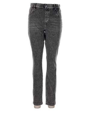 HUE Denim Pants Size L Black Wash Stretch Jeans